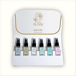 GLOZA Luxury Long Lasting Unisex Perfume Gift Set | 6x10ml Perfume for Man & Woman Sweet, Premium Fragrance Scent | GLOZA BLOOM,MOON MEHFIL,AMBER WOODS,SILVER RAJ,ROYAL NACK,DHEHI GRACE | Gifts for Men and Women-image-4