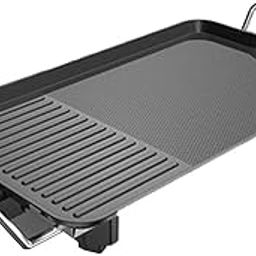 48 x 27cm Electric Teflon Coated BBQ Grill Smokeless Non-Stick Barbecue Plate Electric Baking Pan for Multi-Function Uses in Homes, Hotels, Cafes and Restaurants-19