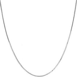 Anti-Tarnish 92.5 Sterling Silver Box Chain Necklace in 16 18 24 inches | Gift for Women & Girls-image-30