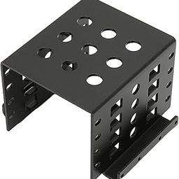 Ubervia HDD Mounting Rack, HDD Mounting Bracket Kit, Internal Drive Bay Converter Mounting Bracket for HDD SSD, Aluminium Alloy Drive Bay Supports SATA IDE (Black)-image-30