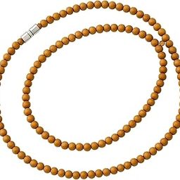 Sandalwood Kanthimala small size, stylish and Handmade, necklace - hare krishna kanthi mala, 3 Round (Triple Layer) for Neck Wearing for Men and Women | Pack of 1-image-48