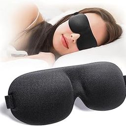 BRIGHTZONE Blind Sleeping Eye Mask Slip Night Sleep Eye black 3D Cotton Cover Super Soft & Smooth Travel Masks for Men Women Girls Boys Kids-picture-46