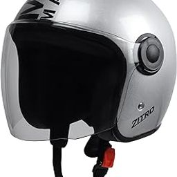 Xinor Zitro Open Face ISI Helmet with Full Visor - Medium (Silver)-23