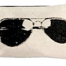 1 PCS Soft Cotton Canvas Glasses Case, Cotton Canvas Sunglasses Pouch Reading Glasses Bag Travel Spectacle Cases for Women Men, Off-white, One Size-image-27