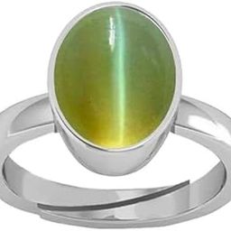 10.25 Ratti 9.47 Carat A+ Quality Cat's Eye Lehsunia Gemstone Silver Ring for Women's and Men's-image-70