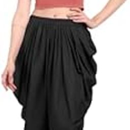 Women's Loose Fit Rayon Dhoti Pant for Women Patiala Slawar Bottom Wear Harem Pants-image-12