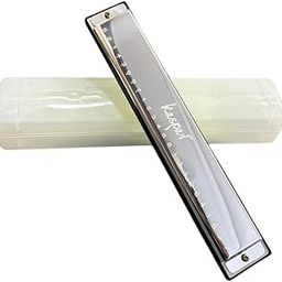 The Tune Town - Harmonica 24 Hole with Case, Mouth Organ Harp, Diatonic Harmonica for Beginner, Adult, Kids, Professional, Students, Friends, Gifts (Silver)-image-40