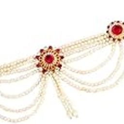 stunning embedded beads and pink colour stone kamarpata (waist belt) festive Ganpati jewellery.-image-7