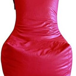 Style Homez Premium Leatherette XXXL Bean Bag Chair Red Color, Cover Only-picture-16