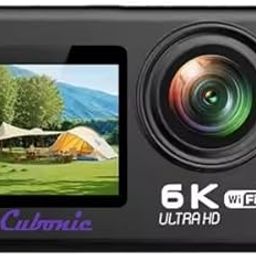 Cubonic 6K Dual Display Sports Video Camera| 50MP Ultra HD Photo |Touchscreen|170° Wide Angle Lens | EIS Stabilization | Waterproof 30M | WiFi Connectivity | Remote-19