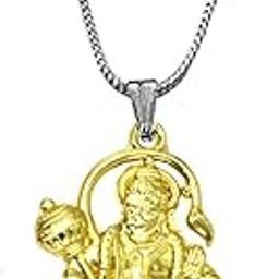 Ram Bhakta Hanuman Gadhadhari Gold Snake Chain Pendnet for Men and Women-picture-56
