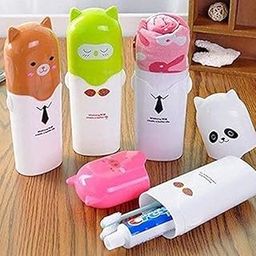 AURYX Cute Cartoon Children Travel Teddy Shape Toothbrush Holder Box Case Tooth Brush Cover(Multi Colour)-image-77