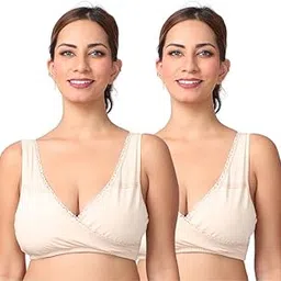 morph maternity | Leakproof Sleep Nursing Bras Women Feeding | Bra for Feeding Moms | Non-Padded Wire | Pull Over Cup for Easy Feeding | Leak Proof & Skin Friendly | Pack of 2-picture-4