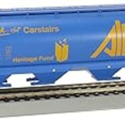 Bachmann Trains - Canadian 4-Bay Cylindrical Grain Hopper with Flashing End of Train Device - Alberta # 628311- Carstairs - HO Scale (Model: 73806)-picture-12