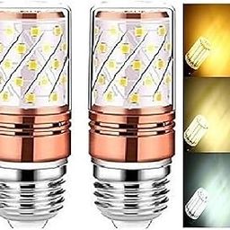 SINOMAN LED E27 Bulb, E26 Screw Type 3 Color Changing Modes Warm, Cool and Neutral White Perfect for Wall Lamps & Fancy Sconces, Chandeliers & Pendant Lights, Home Décor Lighting (Pack of 2)-image-88