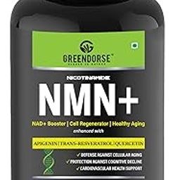 GREENDORSE NMN 99.9% Pure with Apigenin, Trans- resveratrol & Quercetin 3 IN 1 Supplement | High Bioavailability, Natural, 3rd Party Lab Tested Ultra Pure by HPLC | Boosts NAD+, Slow Down Aging, Cellular Repair, Muscle Strength, Heart health | - 60 Veg Capsules-13