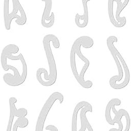 NTGS French Curve Templates for Dressmaking – Set of 12 Plastic Pattern Drafting Tools for Designers & Tailors-image-16