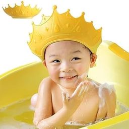 Lastchoice Baby bath Shower Cap,Bath Visor hat for Eye and Ear wash Protection,Adjustable Silicone Bathing Crown Waterproof Shampoo hat for Washing Hair, Shower Bathing Protection Bath Cap for Toddler, Baby, Kids, Children-image-85