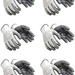 DMC Nylon Industrial & Home Safety Cut Resistant Hand Gloves (White & Grey) - 10 Pairs-29