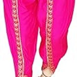Women/Girls Cotton/Rayon Solid Full Length Lace Loose Fit Plain Dhoti Pant/Salwar/Patiala (Free Size 28-36)-picture-2