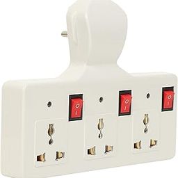 Digiway Three pin Multi Plug Point | Cordless Wall Socket Multi Outlet Extension Board, Universal Sockets and Individual Switches-14