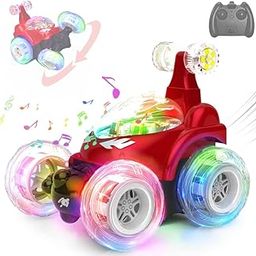 Storio Rechargeable Remote Control Rotating Rolling Stunt RC Car Toys for Kids Off Road Vehicle Toy Cars Kids Monster Truck Rock Climbing Car Toy (Random Colours)-19