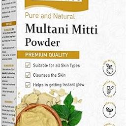 Elecious 100% Natural Multani Mitti powder for Exfoliating, Soothing, Nourishing, Smoothening Face, Skin and Hair Fuller's Earth, Bentonite Clay (200 Grams)-image-35