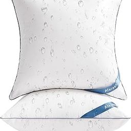Atarashi 24 x 24 Outdoor Pillow Inserts(Set of 2) - Waterproof Decorative Square Throw Pillows for Couch Sofa Bed Patio Furniture, Garden & Patio, White 24x24 inch-image-53
