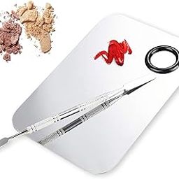 Makeup Mixing Palette, Upgrad Stainless Steel Metal Mixing Tray with Spatula Artist Tool for Mixing Foundation Nail-Art-11