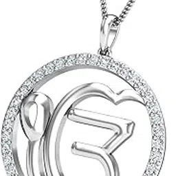 chandrika Khanda Gold and Rhodium Plated Alloy God Pendant for Men & Women Made with Cubic Zirconia-picture-8