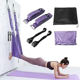 Whixant Yoga Stretching Strap, Adjustable Height Leg Stretcher Waist Back Stretch Band Aerial Yoga, Anti-Gravity Inversion Exercises Door Flexibility Tensile Trainer for Rehab Pilates Dance Splits-26