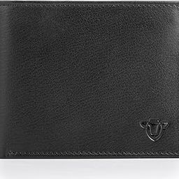 PAMMIS Men’s Full Grain Leather Wallet – RFID Blocking Bi-Fold Wallet with Coin Pocket, ID Window & Card Slots – Slim Black Wallet for Daily Use & Gift-image-71