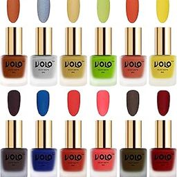 Volo Velvet Dull Matte Bold Colors Nail Polish Combo in Wholesale Rate(Metallic Coral, Metallic Silver, Metallic Golden,Dark Coffee 96 ml) Pack of 12-image-15
