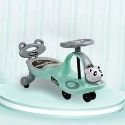 PRETEENS Panda Swing Car for Kids Ride on Car for Kids Smooth Ride Pull Along Toys, Elegant Design and Comfortable Seats, Baby Magic Car -(Green)-5
