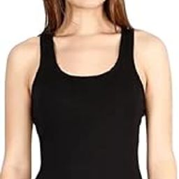 Women's Cotton Rib Fabric Slim Fit Solid Tank Top Classic Sleeveless Tank Top Casual Fit-image-36