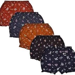Girls Cotton Panties Soft Hipster Briefs Trunks Bloomers for Baby & Kids Antibacterial Innerwear Shorts Stretchable Skin-Friendly Multicolor Underwear Combo Set Innerwear (Pack of 5)-image-18