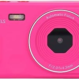 2.5K 72MP Small Digital Camera Auto Focus with 16x Zoom Auto Focus for Travel, Meetings, Selfies, 2.4" Clear Screen, Stabilization (Rose Red)-27