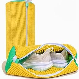 Shoe washing machin bag-Laundry shoes bag for washer and dryer Reusable and durablE Zipper Plush Washing Machine Bag for Sneakers Running Shoes Sock, Bras, Delicates and Toys (S5)-image-19