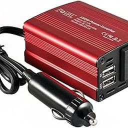 Foval 150W Car Power Inverter DC 12V to 110V AC Converter with 3.1A Dual USB Charger-picture-17