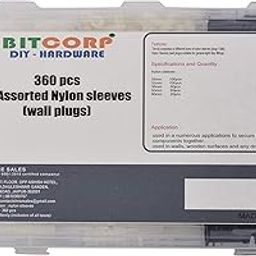 BITCORP DIY Hardware (Kit, Assorted Sleeves(Pack of 360))-21