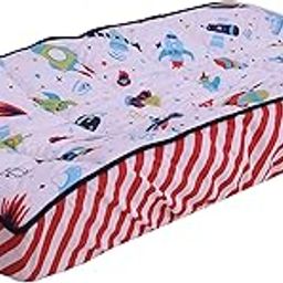 Bacati Space Multicolor Boys Cotton Changing Pad Cover-image-3