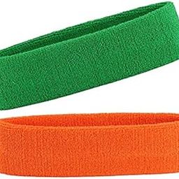 R-LON Workout Headband for Women & Men - Moisture Wicking & Non-Slip Exercise Hairband or Sports Sweatband -Ideal for All Sports Like Tennis, TT, Badminton, Running and Yoga (2 PC) A18-image-87