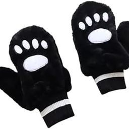 Fur Paw Gloves for Women (1 Pair) - Cute, Warm Winter Accessory - Cold Weather, Fur-Lined-image-77