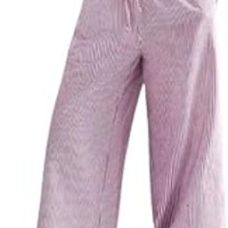 Summer Pants for Women | Casual Pajama Pants Elastic High Waist Wide Leg Lounge | Pj Bottoms Sleepwear.-picture-27