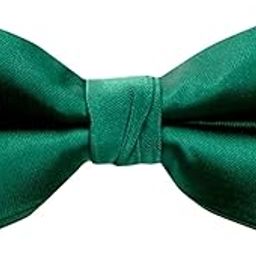 Premium Satin Bow Tie for Men | Adjustable Neckband for Perfect Fit | Handcrafted Bow Tie for Suits, Blazers & Tuxedo for Formal Events & Weddings (Green)-picture-40