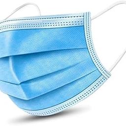 Mooke 3 Ply Surgical Mask With Nose Pin,Ultra Soft Ear loops (which does not hurt ears) Pharmaceutical Breathable Surgical Pollution Face Mask For Men, Women, Kids(Blue)-10