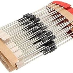 INVENTO 50Pcs 1N4007 Standard Recovery Diode, 1000V, 1 A, Single, 480 mV, 30 A Rectifier Diode Set-30