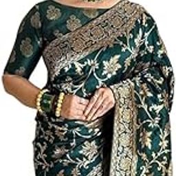 Women's Pure Kanjivaram Silk Saree Banarasi Silk Saree With Blouse Piece (SAM PARI S-7)-image-9