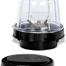 MasterClass Sanyo Classic Small Bullet Juicer Jar ABS Plastic Set of 1 Bullet Jars 350ml, Color Black-2