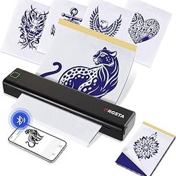 ORGSTA S008 Wireless Tattoo Stencil Printer with 10pcs Transfer Paper, Portable Thermal Tattoo Printer Machine for Artists & Beginners, Compatible with Phone, Tablet, PC-image-51